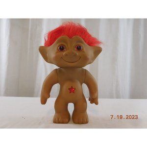 Ace‎ Novelty Treasure Troll 8” Pink Hair  Pink Star Jewel